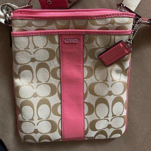 Coach Crossbody Monogram Pink Crossbody